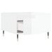 Mesa de centro madera contrachapada blanco brillo 55x55x36,5 cm