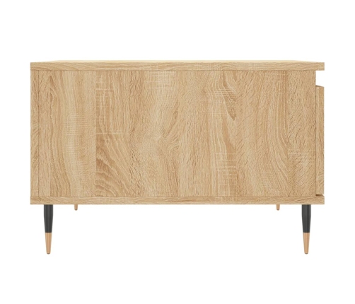 Mesa de centro madera contrachapada roble Sonoma 55x55x36,5 cm