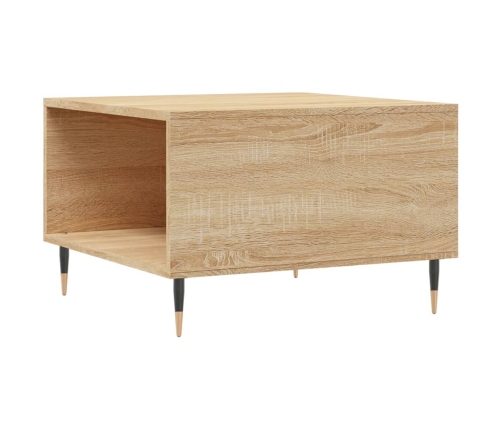 Mesa de centro madera contrachapada roble Sonoma 55x55x36,5 cm