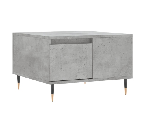 Mesa de centro madera contrachapada gris hormigón 55x55x36,5 cm