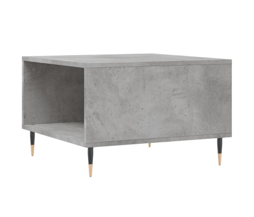 Mesa de centro madera contrachapada gris hormigón 55x55x36,5 cm