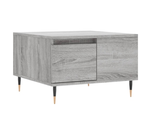 Mesa de centro madera contrachapada gris Sonoma 55x55x36,5 cm