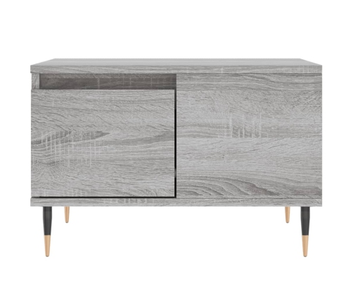 Mesa de centro madera contrachapada gris Sonoma 55x55x36,5 cm