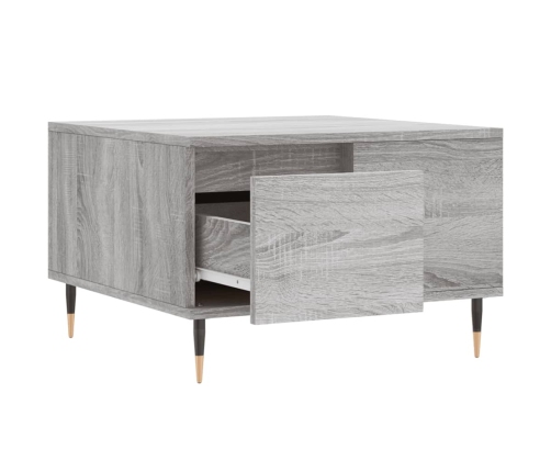 Mesa de centro madera contrachapada gris Sonoma 55x55x36,5 cm