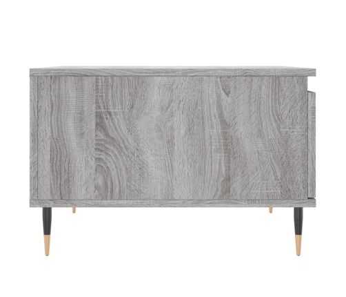 Mesa de centro madera contrachapada gris Sonoma 55x55x36,5 cm