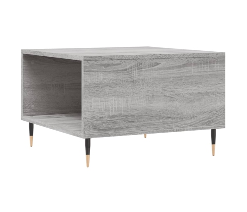 Mesa de centro madera contrachapada gris Sonoma 55x55x36,5 cm