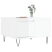 Mesa de centro madera contrachapada blanco brillo 55x55x36,5 cm