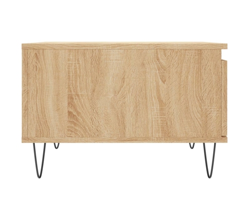 Mesa de centro madera contrachapada roble Sonoma 55x55x36,5 cm