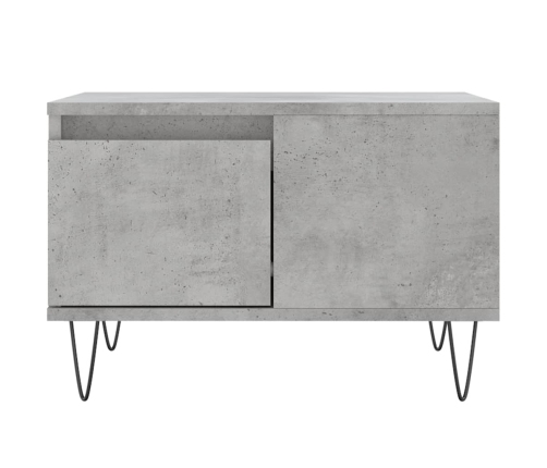 vidaXL Mesa de centro madera contrachapada gris hormigón 55x55x36,5 cm