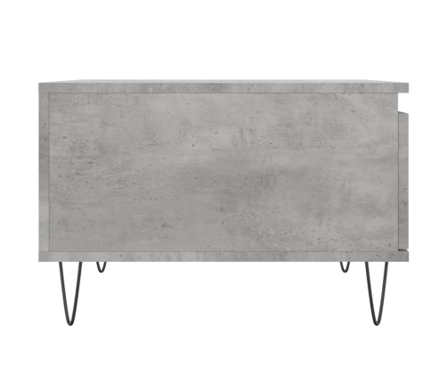 vidaXL Mesa de centro madera contrachapada gris hormigón 55x55x36,5 cm