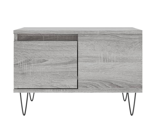 Mesa de centro madera contrachapada gris Sonoma 55x55x36,5 cm