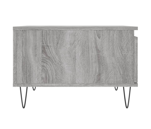 Mesa de centro madera contrachapada gris Sonoma 55x55x36,5 cm