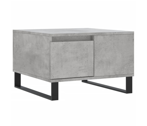 Mesa de centro madera contrachapada gris hormigón 55x55x36,5 cm