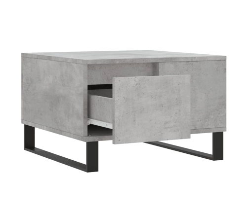 Mesa de centro madera contrachapada gris hormigón 55x55x36,5 cm