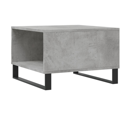 Mesa de centro madera contrachapada gris hormigón 55x55x36,5 cm