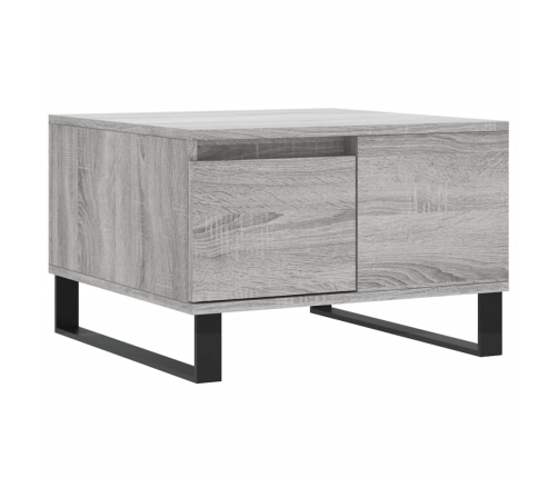 Mesa de centro madera contrachapada gris Sonoma 55x55x36,5 cm