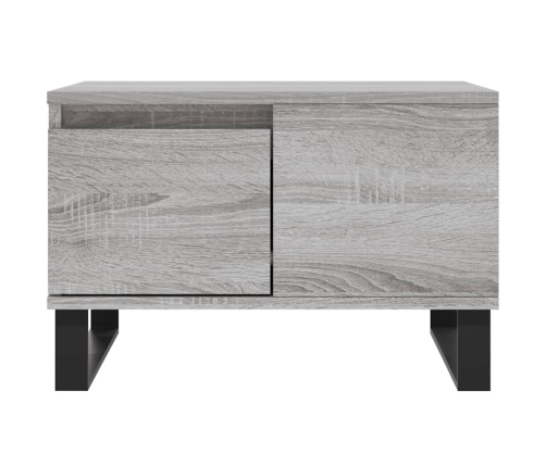 Mesa de centro madera contrachapada gris Sonoma 55x55x36,5 cm