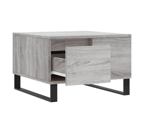 Mesa de centro madera contrachapada gris Sonoma 55x55x36,5 cm