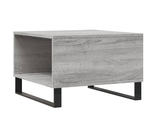 Mesa de centro madera contrachapada gris Sonoma 55x55x36,5 cm