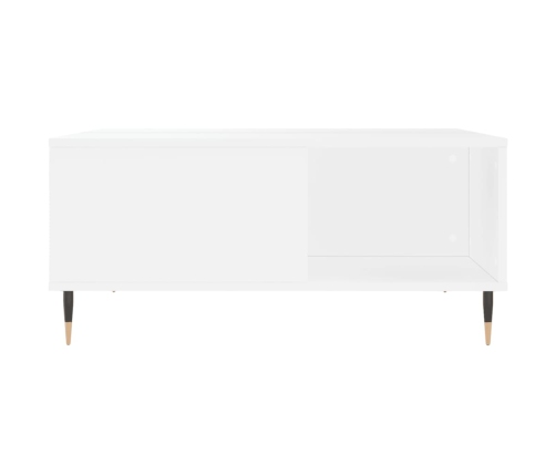 Mesa de centro madera contrachapada blanco 80x80x36,5 cm