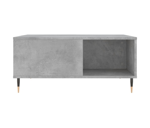 vidaXL Mesa de centro madera contrachapada gris hormigón 80x80x36,5 cm