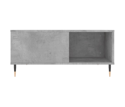 vidaXL Mesa de centro madera contrachapada gris hormigón 80x80x36,5 cm