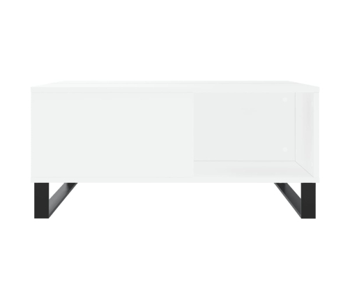 vidaXL Mesa de centro madera contrachapada blanco 80x80x36,5 cm