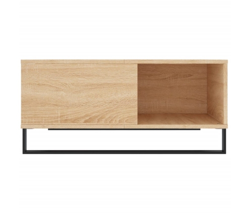 Mesa de centro madera contrachapada roble Sonoma 80x80x36,5 cm