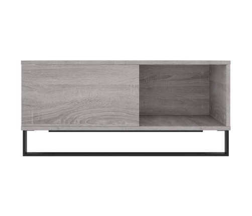 Mesa de centro madera contrachapada gris Sonoma 80x80x36,5 cm