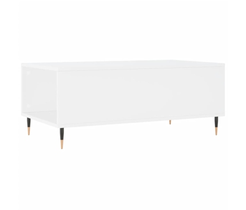 Mesa de centro madera contrachapada blanco 90x50x36,5 cm