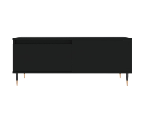 Mesa de centro madera contrachapada negro 90x50x36,5 cm