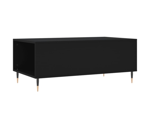 Mesa de centro madera contrachapada negro 90x50x36,5 cm