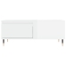 Mesa de centro madera contrachapada blanco brillo 90x50x36,5 cm