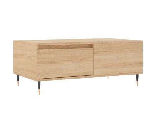 Mesa de centro madera contrachapada roble Sonoma 90x50x36,5 cm