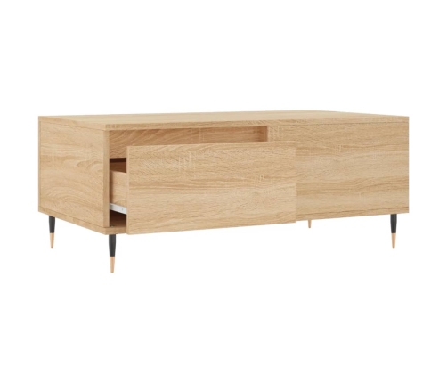 Mesa de centro madera contrachapada roble Sonoma 90x50x36,5 cm