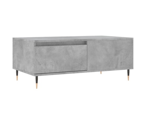 Mesa de centro madera contrachapada gris hormigón 90x50x36,5 cm