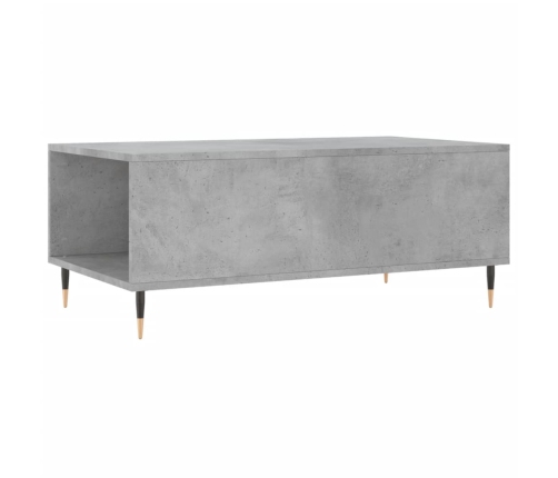 Mesa de centro madera contrachapada gris hormigón 90x50x36,5 cm