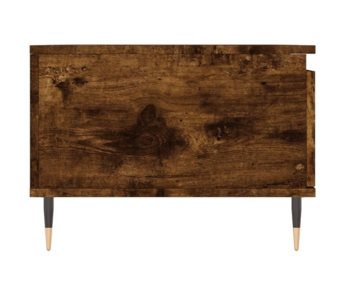 Mesa de centro madera contrachapada roble ahumado 90x50x36,5 cm