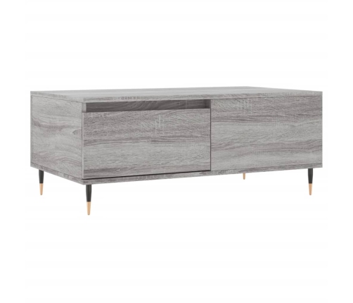 Mesa de centro madera contrachapada gris Sonoma 90x50x36,5 cm