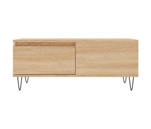 Mesa de centro madera contrachapada roble Sonoma 90x50x36,5 cm