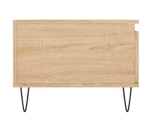 Mesa de centro madera contrachapada roble Sonoma 90x50x36,5 cm