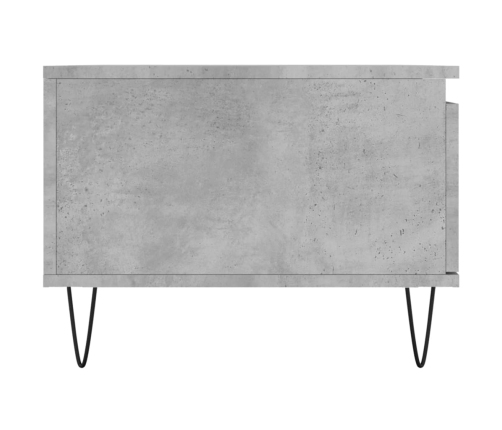 Mesa de centro madera contrachapada gris hormigón 90x50x36,5 cm