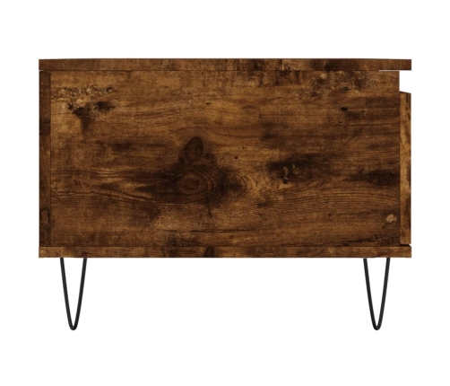 Mesa de centro madera contrachapada roble ahumado 90x50x36,5 cm