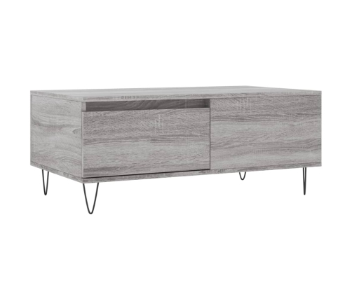 Mesa de centro madera contrachapada gris Sonoma 90x50x36,5 cm