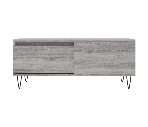 Mesa de centro madera contrachapada gris Sonoma 90x50x36,5 cm