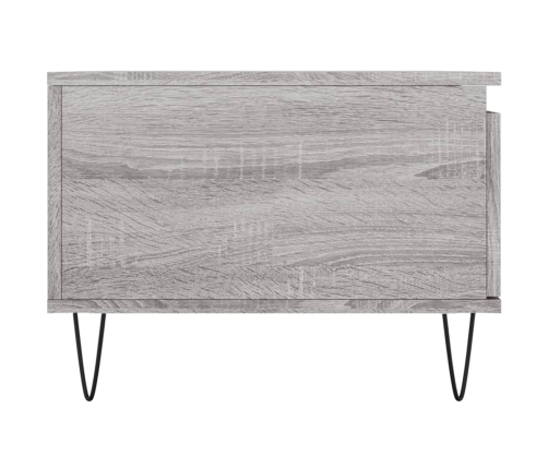 Mesa de centro madera contrachapada gris Sonoma 90x50x36,5 cm