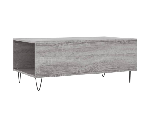 Mesa de centro madera contrachapada gris Sonoma 90x50x36,5 cm