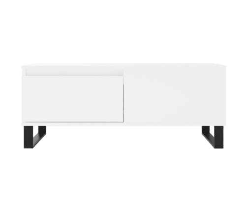 Mesa de centro madera contrachapada blanco 90x50x36,5 cm