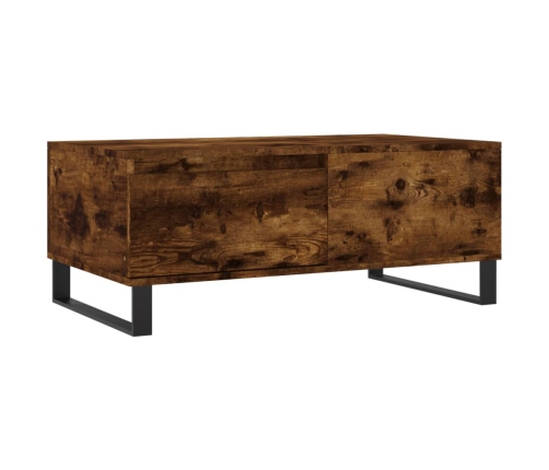 Mesa de centro madera contrachapada roble ahumado 90x50x36,5 cm