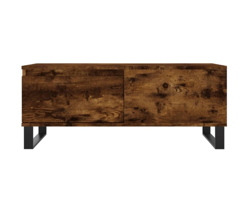 Mesa de centro madera contrachapada roble ahumado 90x50x36,5 cm